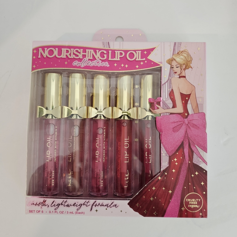 Nicole Miller Nourishing Lip Oil  Set Of 5 ..[0.1fl.oz/ 3ml .each]